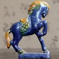 在飛比找蝦皮購物優惠-唐三彩馬 陶瓷馬 創意 擺件 六俊馬 家居裝飾品擺件 工藝品