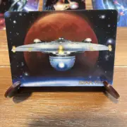 star trek hamilton collection porcelin card USS Excelsior coa