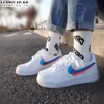 NIKE AIR FORCE 1 AF1 白藍紅 低幫休閒百搭板鞋DX1787-100 男女鞋