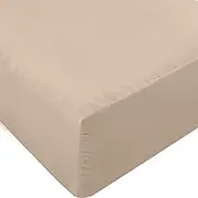 Utopia Bedding Fitted Sheet (Queen - Beige) - Deep Pocket Brushed Velvety Microfiber Breathable Extra Soft and Comfortable - Wrinkle Fade Stain and Abrasion Resistant - by