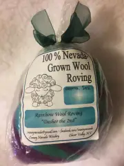 Striped Dyed USA American Grown Wool Roving 1 oz Variety Colors You Choose