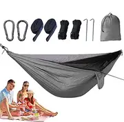 Gacqpli Camping Hammock with Net,Backpacking Sleeping Netting - Travel Portable Lightweight Hammocks with Fly Mesh, for Outsides Beach Backyard Patio