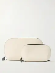 [Hunting Season] Hunting Season - Travel Set Of Two Canvas Cosmetics Cases - Beige - One size One size Neutrals