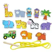 Viga Toys - Lacing Blocks - Zoo