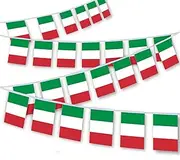 30 PCS Italy Flag String,33 FT Italian National Bunting, Decor Banner for Outdoor Indoor Patio Yard Decoration