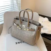 Large-capacity bag women's bag summer 2021 new trendy messenger bag trendy stone pattern portable platinum bag
