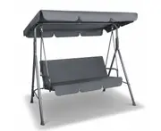 Garden Outdoor Swing Chair Hammock Bench Seat Canopy - Grey