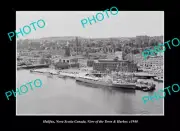 OLD LARGE HISTORIC PHOTO HALIFAX NOVA SCOTIA, VIEW OF THE TOWN & HARBOUR c1940 1