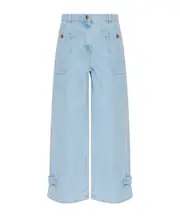 Wide-fit denim jeans with tab detail IT40,IT44 light blue