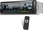 Zomolither Single Din Car Stereo Bluetooth Hands-free MP3 Media Player FM Receiver USB/TF/AUX 7 Color Backlight 1 Din Radio Player
