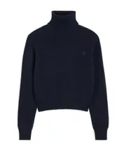 AMI Ami de Coeur Turtle Neck Jumper XXS,XL,XS navy blue