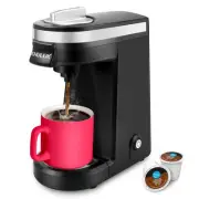 Single Serve Coffee Maker for K Capsule, One Cup Coffee Machine, Black