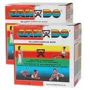 Fabrication Enterprises 10-5652 Cando Twin-Pak Latex-Free Exercise Band Red ...