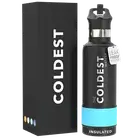 The Coldest Sports Water Bottle Straw Lid Insulated Stainless Steel- 21oz Flask