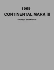 1968 Lincoln Mark Ill (PROTOTYPE) Shop Service Repair Manual Book Engine OEM