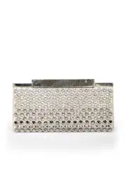 2008 Silver Crystal Embellished Clutch