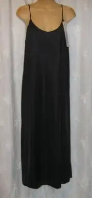 NWT VINTAGE SZ 40 VANITY FAIR BLACK TRICOT NYLON ANTI STATIC FULL SLIP 10-717