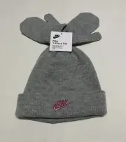 Nike Girls 2-Piece Beanie & Gloves Set Color Light Gray Size 2/4T New With Tags.