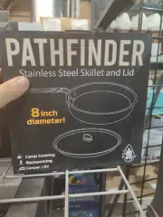 Pathfinder Folding Skillet & Lid Stainless Steel Locking Folding Handle PFSK-102