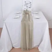 Natural 72" Premium Chiffon Table Top Runner Party Wedding Events Decorations