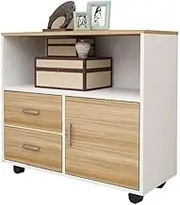 File Cabinet Mobile Low Cabinet Thickened Back File Cabinet Data Cabinet Office Storage Cabinet Printer Cabinet with Wheels Office Drawer(Multi-Colored)