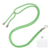 Phone Lanyard Adjustable with Patch for Smartphone Bright Green Pink 1 Pack