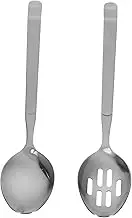PHENOFICE Elegant Silverware Set Large Slotted Serving Spoon Dinner Spoons Utensils for Home