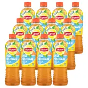 LIPTON 500mL ICE TEA PEACH NO SUGAR 12 PACK