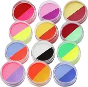 12 in 1 Face Painting Kit Eye Shadow Cream White Face Paint Paints Pigments Party Supplies