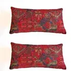 2 pcs/set Kilim Design Fabric Pillow Cover Ethnic Lumbar Cushion with Insert