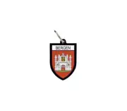 keychain key chain ring flag national souvenir shield bergen norway r2