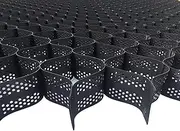 Permeable Driveway Gravel Grid for Backyard, 2" Tall Ground Stabilization Grid, Polyethylene Earthwork Honeycomb Mud Slope Control Driveways Grids(6x8m/19.7x26ft)
