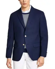 Tommy Hilfiger Mens Modern-Fit Weave Sport Coat 36 Regular Navy - NWT $295