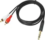 SiYear 1/4 to Dual RCA Y Splitter Cable,6.35mm Stereo Jack to RCA Male Audio Cable Quarter inch TRS to Dual RCA Insert Cable (3M/10FT)