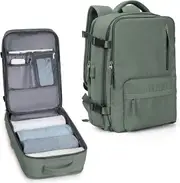 Travel Backpack Flight Approved Carry On Backpack Hiking Backpack Waterproof Outdoor Sports Rucksack Casual Daypack School Backpack Bag,Green