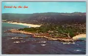 Carmel By The Sea California Aerial View Golf Pebble Beach Vintage Postcard