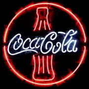 Coca Cola Coke Bottle Cap 16"x16" Neon Sign Light Lamp Soft Drink Real Glass Bar