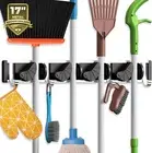 Holikme Mop Broom Holder Wall Mount Metal Pantry Organization and Storage! NEW!!