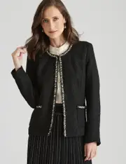 Boucle Pearl Trim Jacket