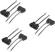 BESTonZON 3sets Rj11 Telephone Splitter 6p4c Detachable Lines Rj14 4-core Phone Cable Adapters Multi-Device Compatibility 4pcs*3