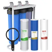 3-Stage Home Whole House Water Filter System KDF Carbon Heavy Metal Filtration