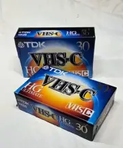 X2 TDK VHS-C High Grade Ultimate 30 NEW in Package