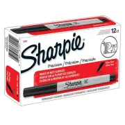 Sharpie Permanent Marker Ultra Fine Point Black Pack of 12 (SAN37001-12)