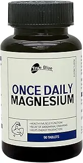 Once Daily Magnesium, 90 Tablets – 3 Month Supply – Relieve Mild Muscle Cramps