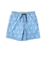 Shade Critters Boys H2O Embroidered Anchors Swim Trunks - Little Kid