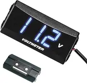 Battery Voltage Meter - Multipurpose 12V Battery Meter Car Battery Tester | Weather-Resistant Digital Voltmeter Gauge Voltage Gauge Meter for Most Vehicles