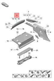 Genuine PORSCHE 911 Carrera 992 GT3 Rear Panel Trim 992867403ALOX6 (for: Porsche)