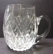 Tyrone Crystal Antrim Glass Mug Tankard, 4.75" Tall, Made in Ireland (New)