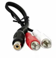 RCA Y Adapter 2 Male 1 Female