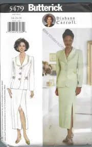 Butterick Diahnn Carroll Pattern #5479-Misses Jacket & Skirt in Sizes 14-16-18